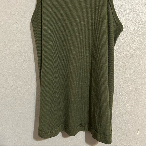 Free People Olive Green Ribbed Basic Tank Top Women’s Size XS - Picture 4 of 6